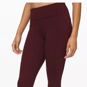 Lululemon Speed Up Luxtreme 25” Burgundy Leggings